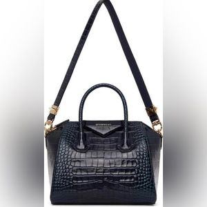SOLD Givenchy Small Antigona Navy Croc Bag